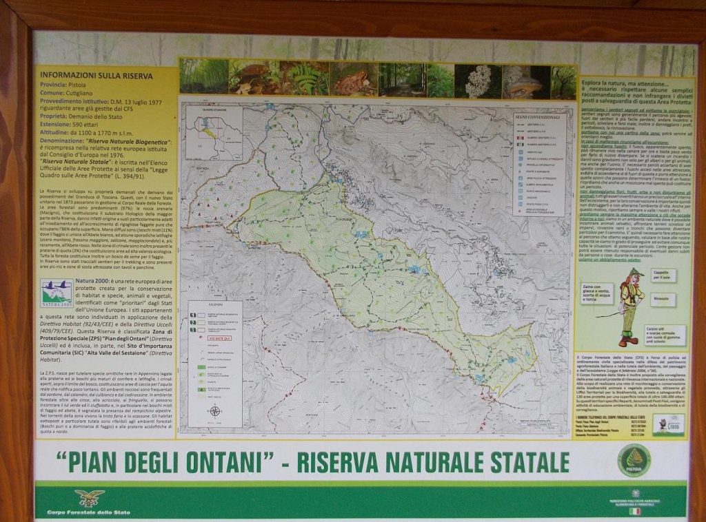 Le Riserve naturali del corpo forestale di Pistoia